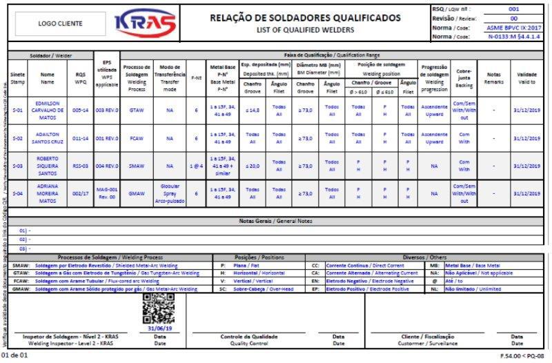 Documentação Técnica de Soldagem